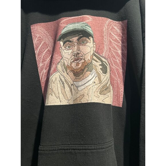 MAC MILLER Pullover Hoodie Tribute Angel 2XL Black - Picture 2 of 5